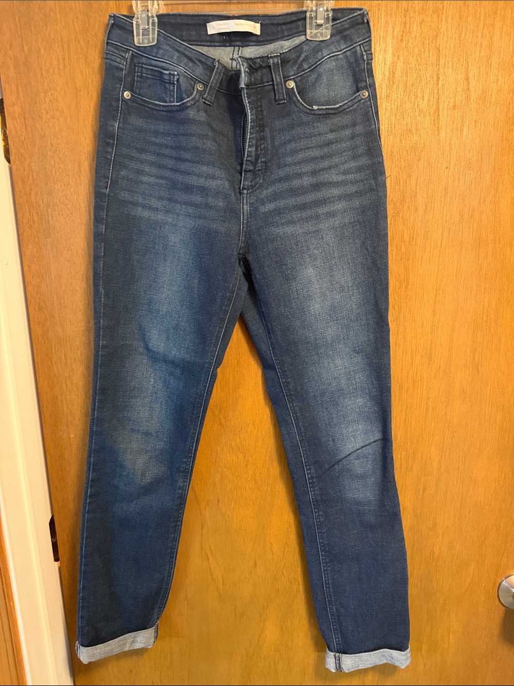 LC Lauren Conrad Medium Blue High-Rise Ankle Jeans
